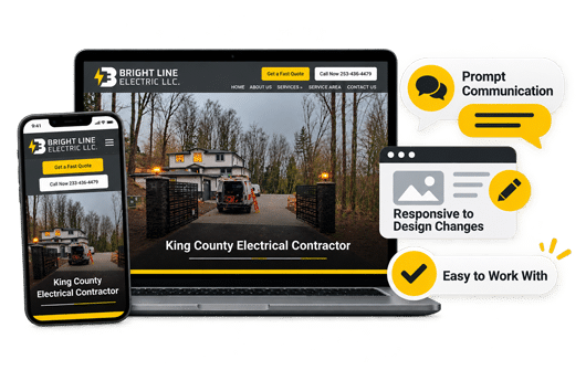 Mockup of Bright Line Electric site