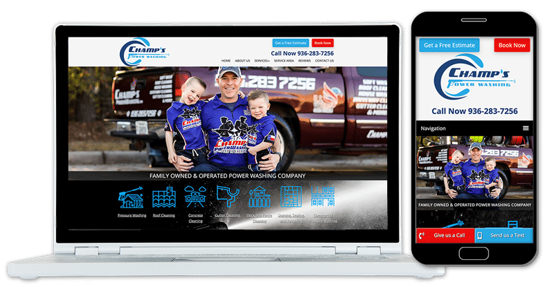 Desktop and Mobile Mockup of Website