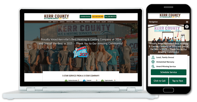 Desktop and Mobile Mockup of Website