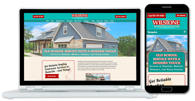 Desktop and Mobile Mockup of Website