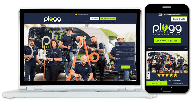 Desktop and Mobile Mockup of Website