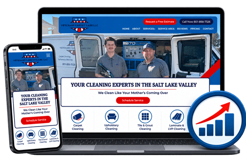 Mockup of Veteran's Carpet Care site